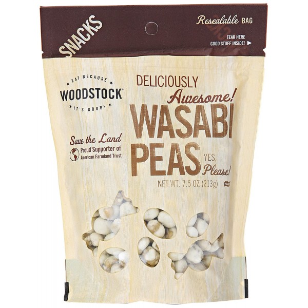 Woodstock Peas Wasabi Natural (8 Pack)
